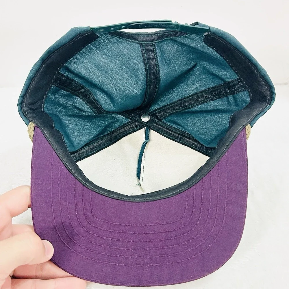 Mycogen Seeds‎ Vintage USA Trucker Rope Hat Cap Adjustable Snapback Green